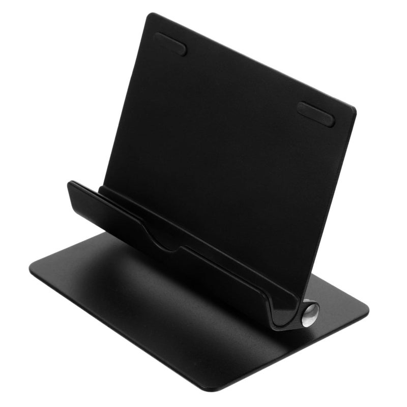 Black Aluminum Ergonomic Laptop Stand 10x7.5x3.8CM With Rotating Cell Phone Holder - Image 2