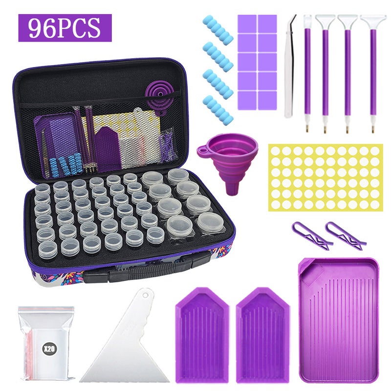 New Diy Diamond Painting Tool Funnel Point Drill Counting Drill Pen 60 Grid Bottle 30 Storage Butterfly Handbag - Image 1