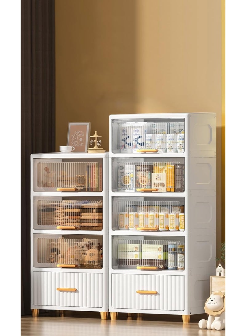 Anvanke 5-Tier Extra-Large Transparent Flip-Top Lidded Storage Bins | Multi-Scene Organizer for Home, Kitchen & Bedroom - Image 5