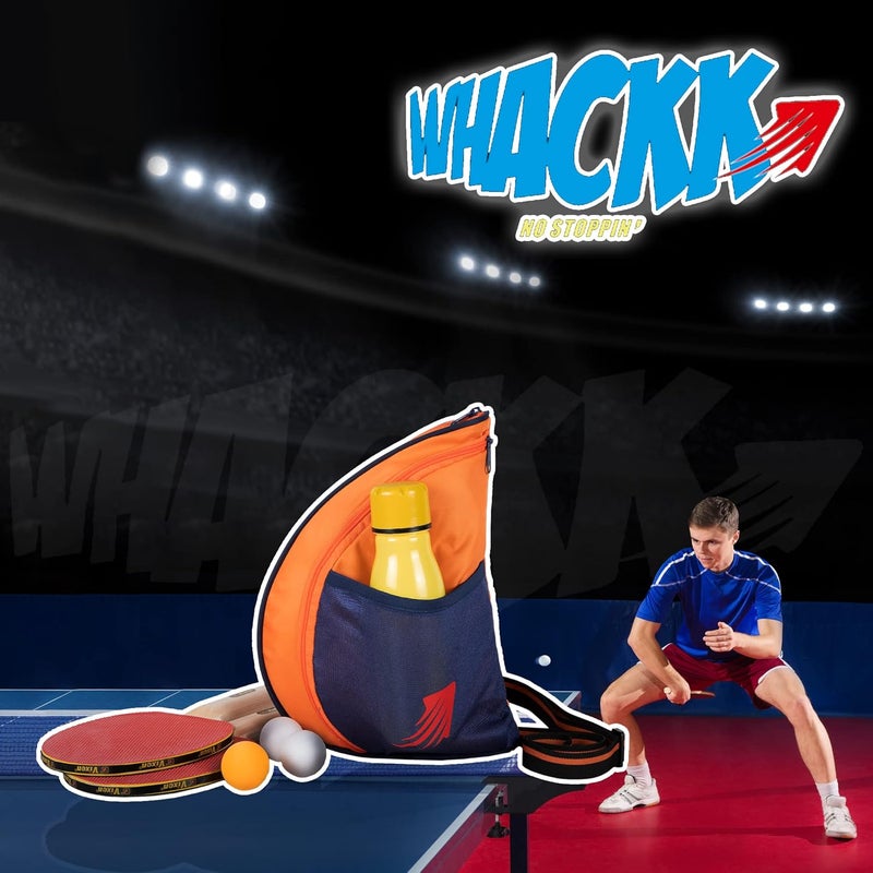 WHACKK Twirl | Unisex Table Tennis Equipment Bag | Tennis Case | Racket Case | TT Bag Cover |Ping Pong Paddle Case|Case Bag Double-Sided |Professional |Bat Protector Pouch |Travel (Orange) - Image 5