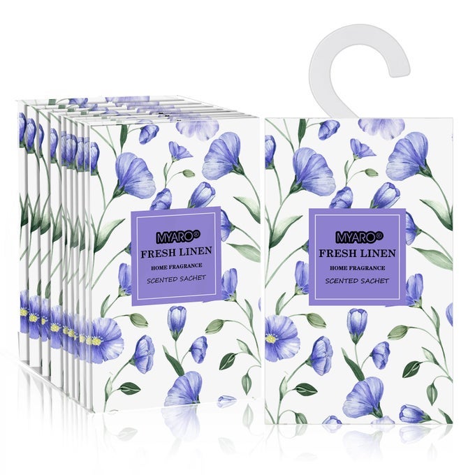 Large 12 Pcs Linen Scented Sachets for Drawer and Closet LongLasting Sachets Bags Air Freshener Fresh Scents Hanging Potpourri Bags Home Fragrance for Lover