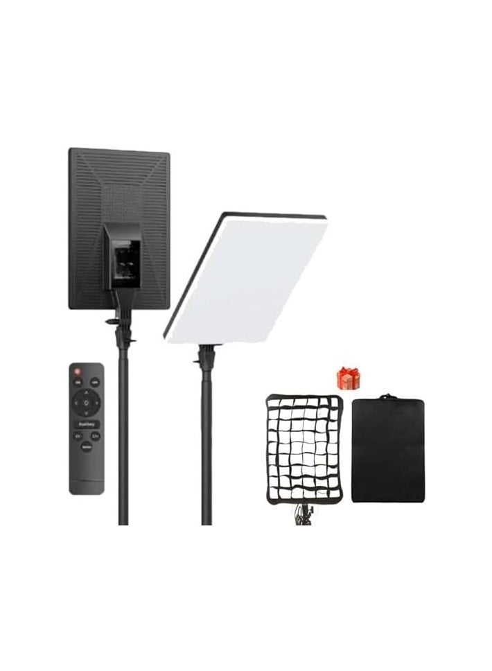 Live-P19 LED Zooming Light for Photography & Makeup – 3 Light Modes, 2 Remote Controls, Metal Holders & Carry Bag - Image 1