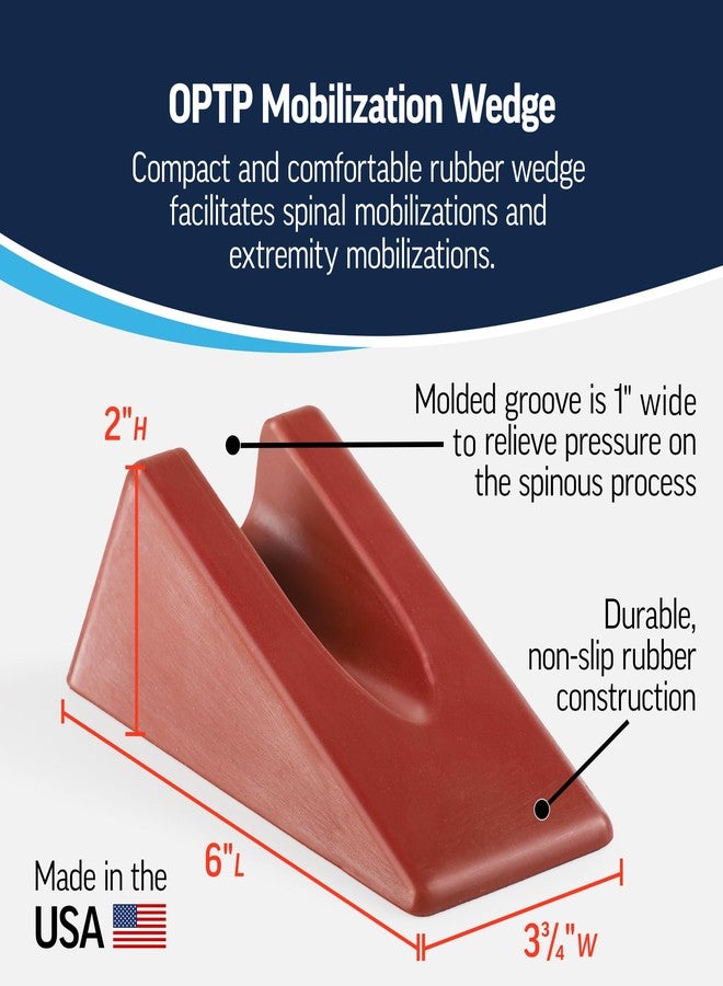 OPTP Mobilization Wedge - Compact and Comfortable Wedge for Spine and Extremity Mobilizations - 1” Molded Groove and Non-Slip Rubber Design - Image 3