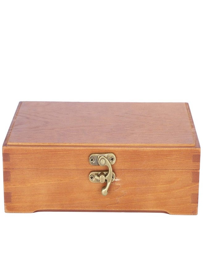 Zunate Wooden Sketching Pencil Box, Vintage Art Supply Wooden Storage Box, Stationery Storage Case with Lid and Lock for Pastels Pencils Pens Markers Brushes Storage - Image 1