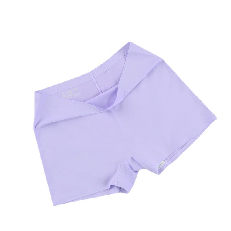 Seamless Ice Silk Safety Shorts Womens Anti-Exposure Boyshorts Pink