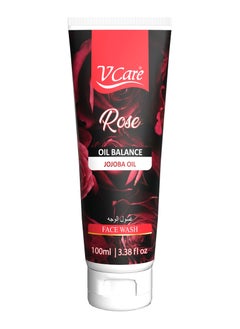 VCare Vcare Face Wash 100ml - Hydrating & Soothing Formula | Rose & Jojoba Extract | Gentle Cleanser for Smooth, Glowing Skin  - Image 1