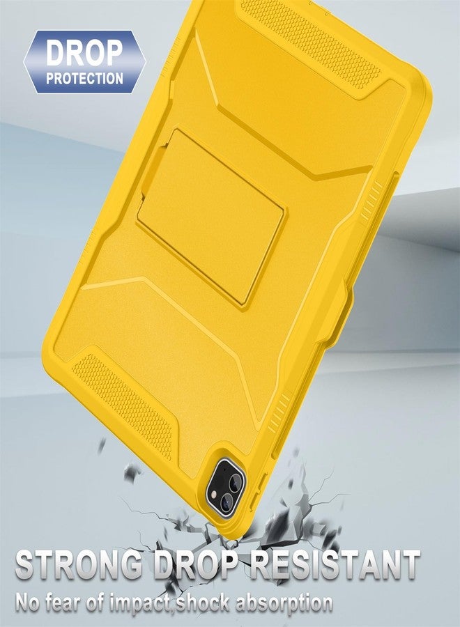 Soke Case for iPad Pro 12.9 Inch 6th/5th/4th Generation(2022/2021/2020 Release), Rugged Shockproof Protective Cover with Built-in Kickstand for Apple iPad Pro 12.9 - Lemon Yellow - Image 4