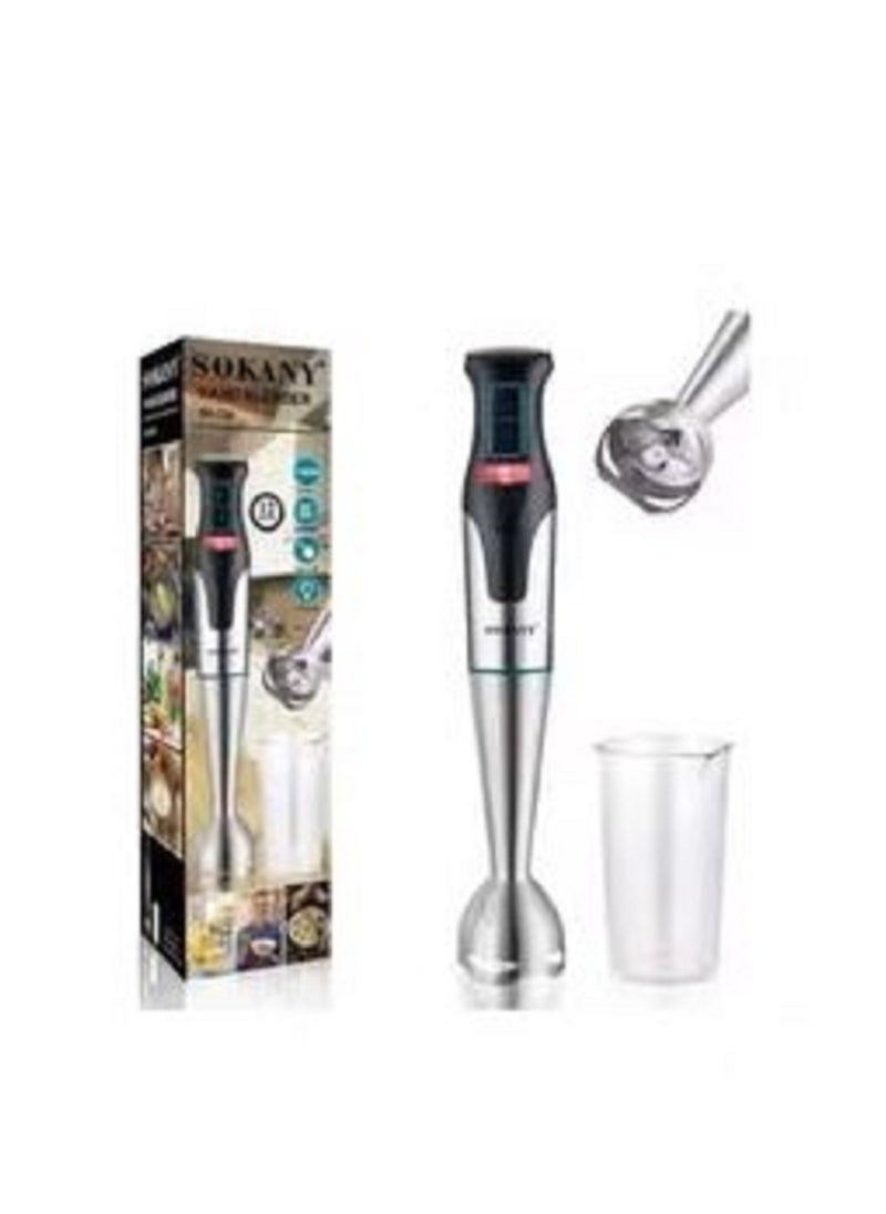 sokany - Stainless Steel Electric Hand Blender + Cup SK-758 1200 watt - Image 1