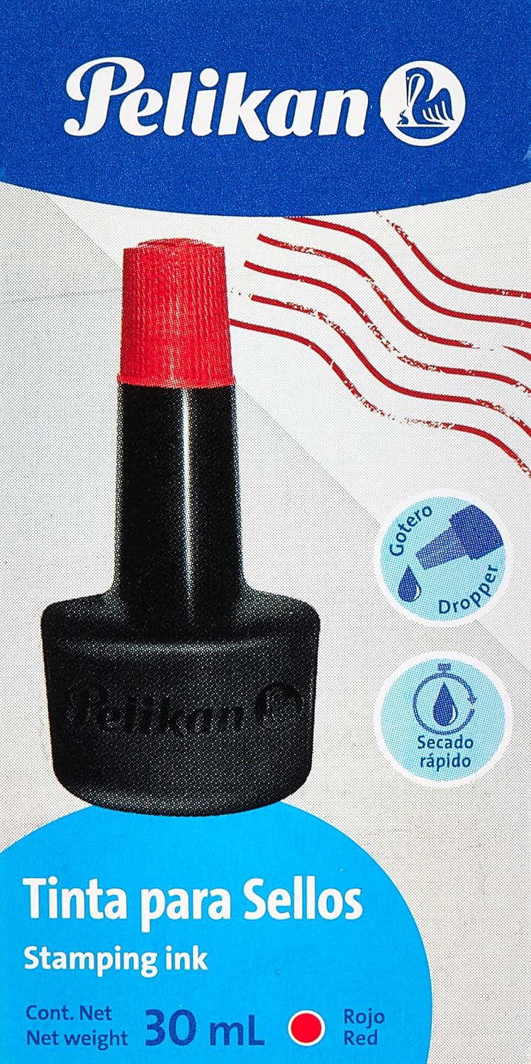 Pelikan Stamp Pad Ink 4K, 30 ml - Red - Image 4