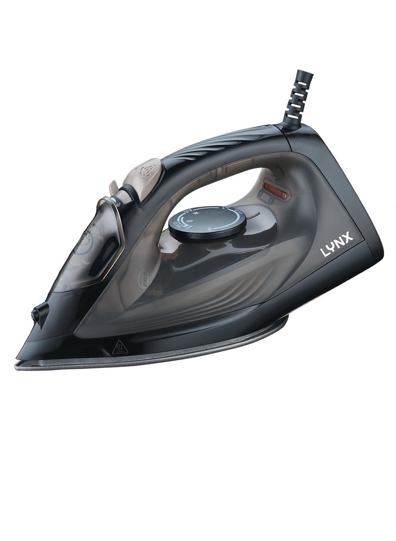 Lynx Steam Iron with Non-stick Ceramic Soleplate and Indicator Light, 1600W Power, Fast Heating and Smooth Gliding, Ideal for Efficient Wrinkle Removal,  LY-IR-3021-C - Image 1