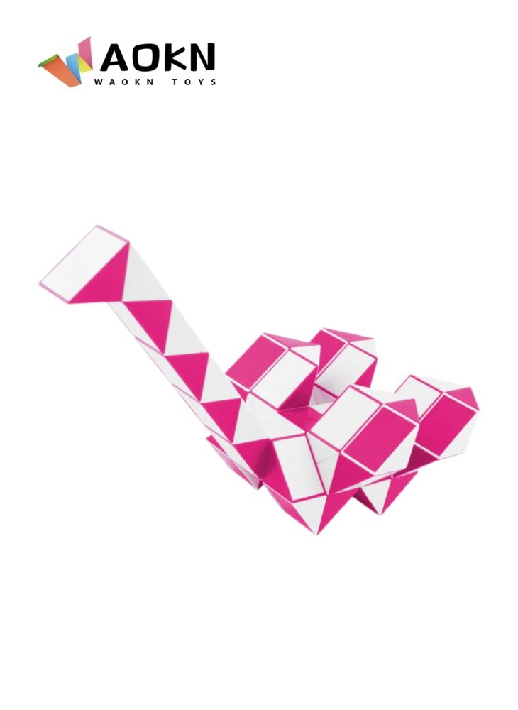 WAOKN Snake Puzzle 24 Blocks Twist Magic Snake Brain Teaser Sensory Toys, Small Gifts, Maomaoyu Magic Cube Snake Toy, Twist Puzzle Toy for Children's Party and Party Bags, Children's Birthday Party 
