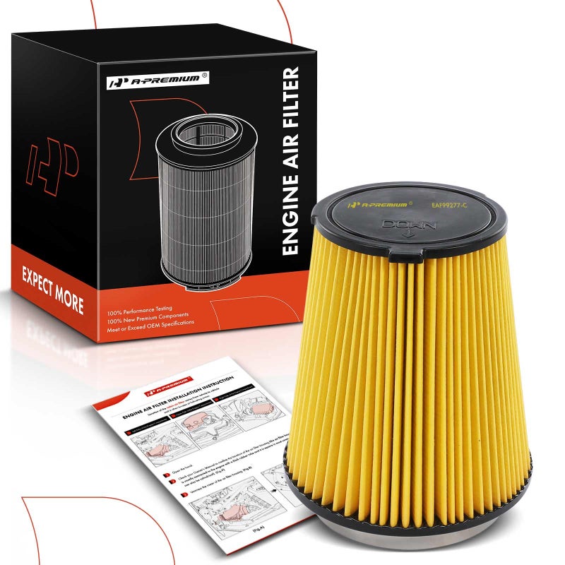 APremium Front Engine Air Filter Compatible with Ford Mustang 20192022 50L 20152022 52L Replace FR3Z9601B