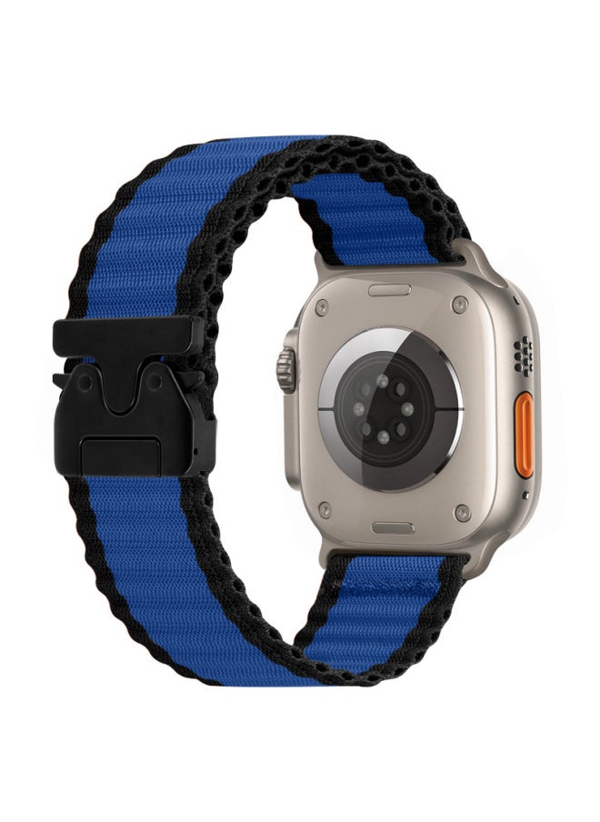 Generic For AppleUltra2 Watch Strap Iwatch S10/9/8 Parachute Buckle Sport Off-road Nylon Strap-Color:Green (silver Buckle)-Specifications:42/44/45/46/49mm  - Image 5