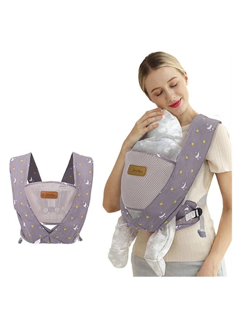Y&D Baby Carrier, Ergonomic Adjustable Infant Front and Back Carrier for Newborn, Portable Cotton Soft Breathable Sling Toddlers 3 Months to Years Old (0-15KG), Grey  - Image 1