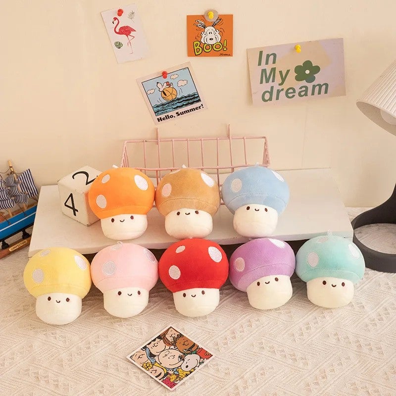 Y&D Personalized Small Size Cute Mushroom Plushie Soft Stuffed Mushroom Pillow Toy Washed Techniques for Stress Relief - Image 4