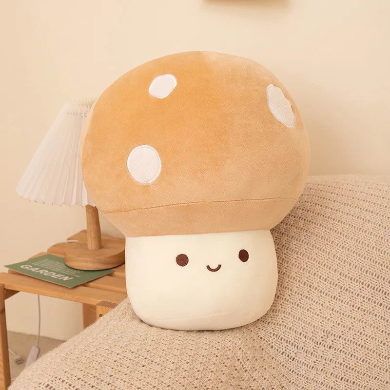 Y&D Personalized Small Size Cute Mushroom Plushie Soft Stuffed Mushroom Pillow Toy Washed Techniques for Stress Relief - Image 1