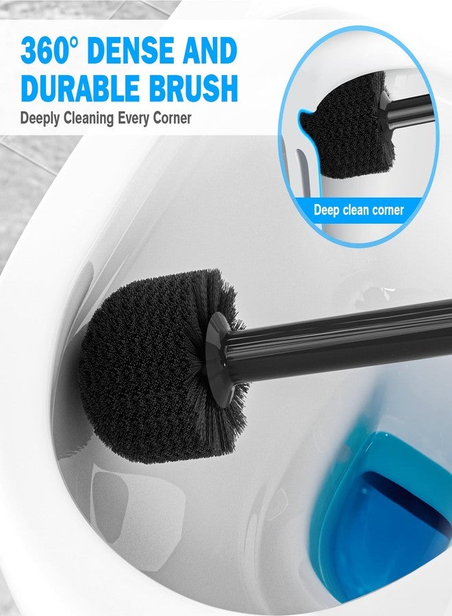 uptronic Toilet Plunger and Brush Set, Bowl Brush and Heavy Duty Toilet Plunger with Ventilated Holder, 2-in-1 Toilet Brush and Plunger Combo for 5.3-inch Toilet Drain Bathroom Deeply Cleaning - Image 4