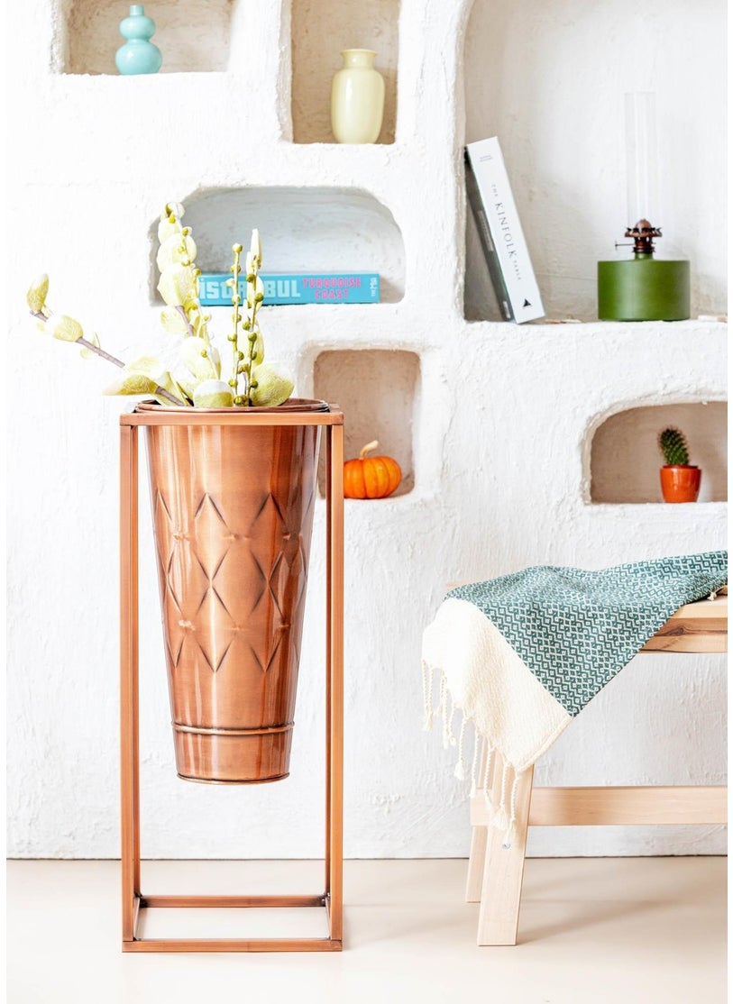 THE MIA Prism Vase & Flower Pot Copper Plated 70 x 30 x 30 cm  - Image 3