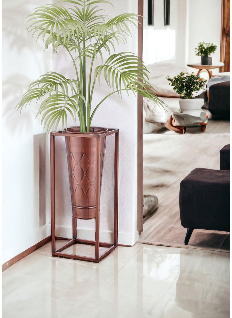 THE MIA Prism Vase & Flower Pot Copper Plated 70 x 30 x 30 cm  - Image 2