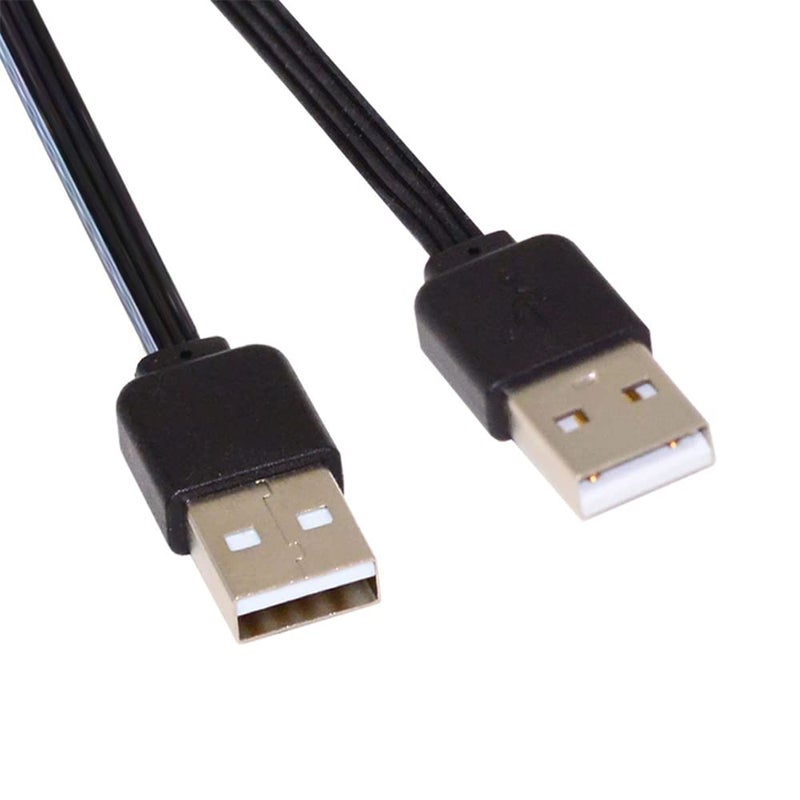 NFHK 13cm USB 2.0 Type-A Male to Type-A Male Male Data Flat Slim FPC Cable for FPV & Disk & Phone - Image 1