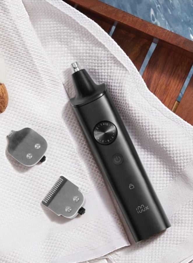 REBENUO Mi Grooming Kit Pro personal care set Xiaomi shaving machine with multiple attachments new version black color - Image 3