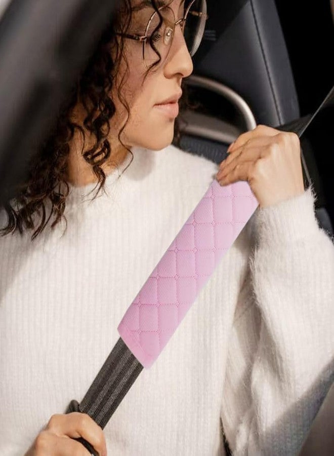 tecooller Car Seat Belt Cover Pad, 5 Pcs, Seatbelt Covers for Car Accessories, Soft Material, Car Seat Strap Pads, Pink 10.63 inches, Applicable for All Vehicles, Shoulder Cushion - Image 5