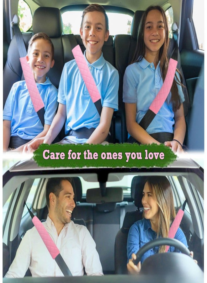 tecooller Car Seat Belt Cover Pad, 5 Pcs, Seatbelt Covers for Car Accessories, Soft Material, Car Seat Strap Pads, Pink 10.63 inches, Applicable for All Vehicles, Shoulder Cushion - Image 3