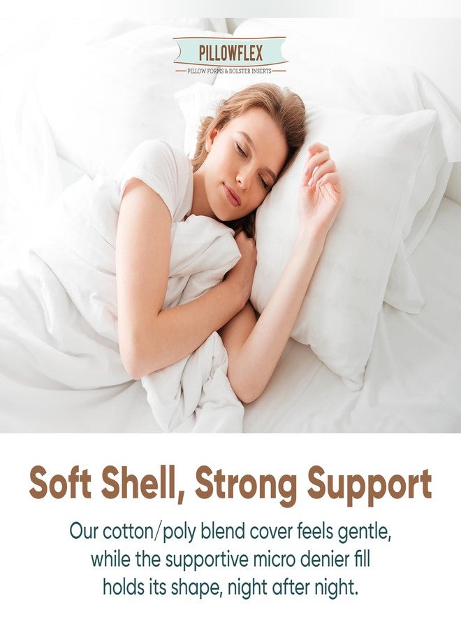 Pillowflex Synthetic Down Sleeping Pillows - Queen Size - Medium Firmness for Back, Side & Stomach Sleepers - Ideal for Queen Size Beds - Comfortable Pillow for Sleeping - 2 Pack - Image 5