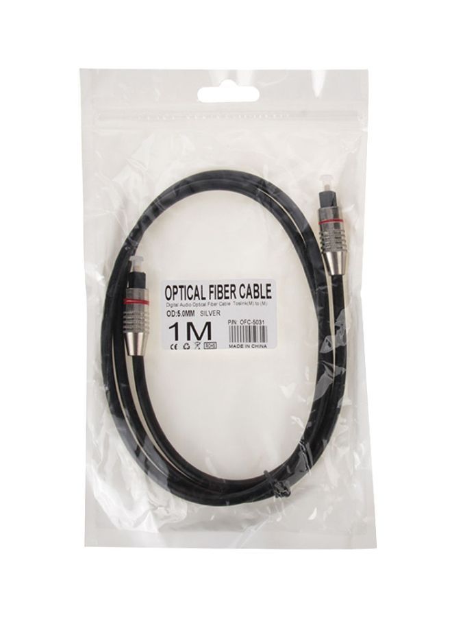 نيبمينينت كابل صوت رقمي من الألياف الضوئية أسود/فضي - Image 2