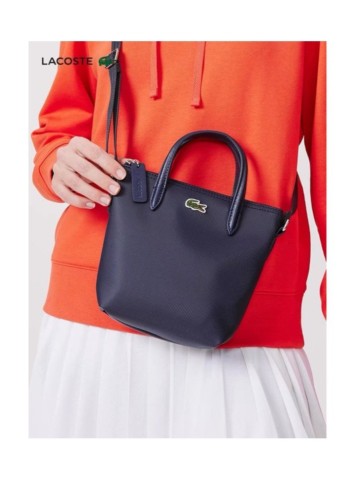 LACOSTE - CONCEPT SHOPPING CROSSOVER BAG XS 18 CM Dark Blue - Image 1