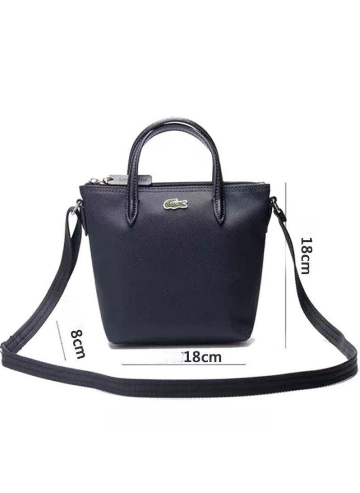 LACOSTE - CONCEPT SHOPPING CROSSOVER BAG XS 18 CM Dark Blue - Image 1