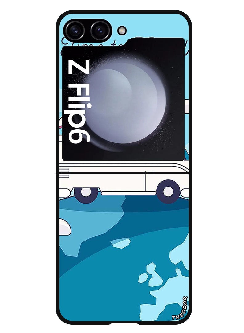 Theodor Protective Case Anti Scratch Shock Proof Bumper Cover For Samsung Galaxy Z Flip 6 Time To Travel - Image 1