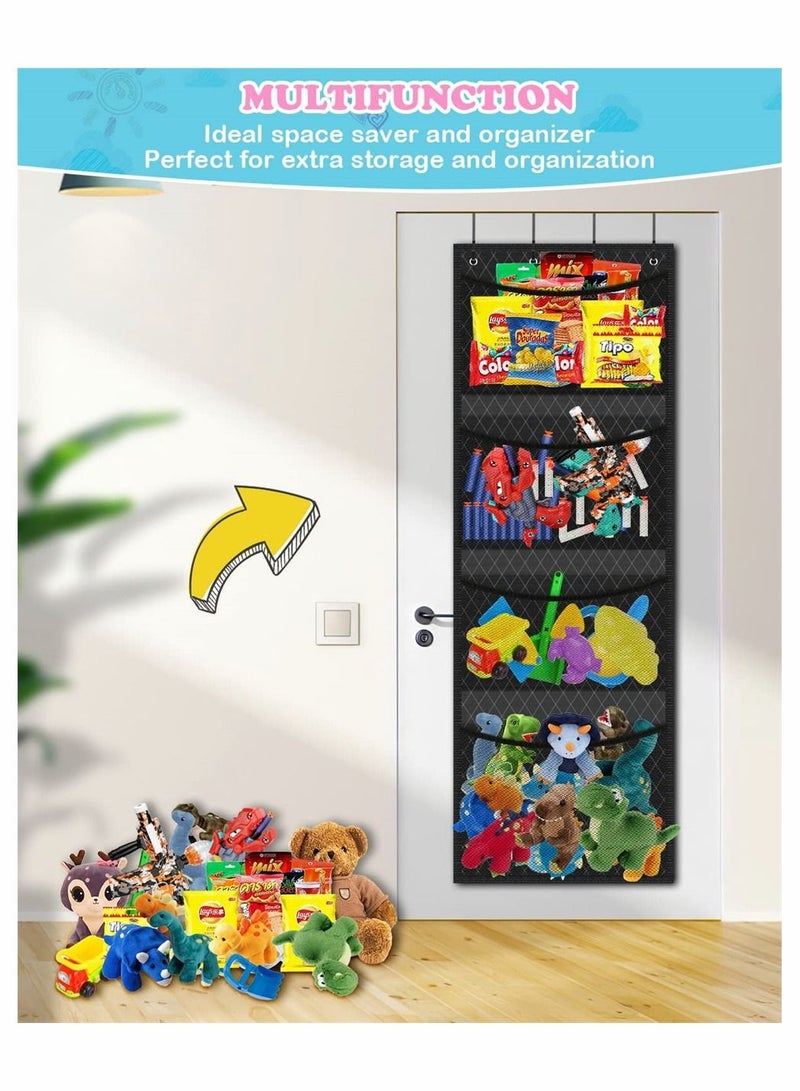 SYOSI 1 Pce Door Finisher Storage Plush Toy Hanging Large Capacity Toy Storage Bag - Image 4