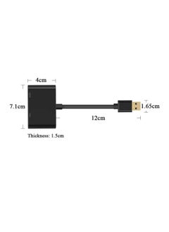 ماركة غير محددة "محول USB 3.0 إلى HDMI وVGA بمخرج مزدوج - نقل فيديو وصوت عالي السرعة، يدعم ويندوز وماك أو إس، أسود"  - Image 2