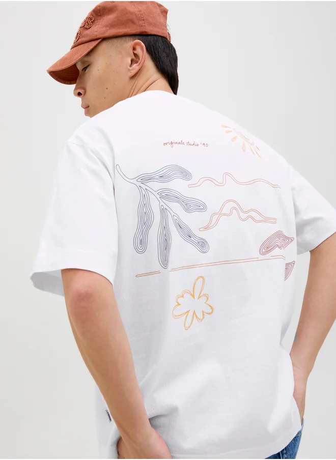 جاك اند جونز Jack & Jones Graphic Print Short Sleeve T-Shirt