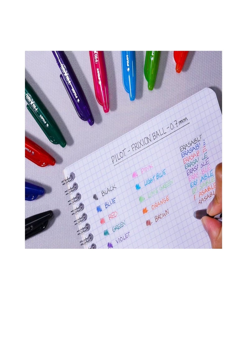 PILOT - 4-Piece Frixion Erasable Ball Pen 0.7mm Tip Blue Ink - Image 1