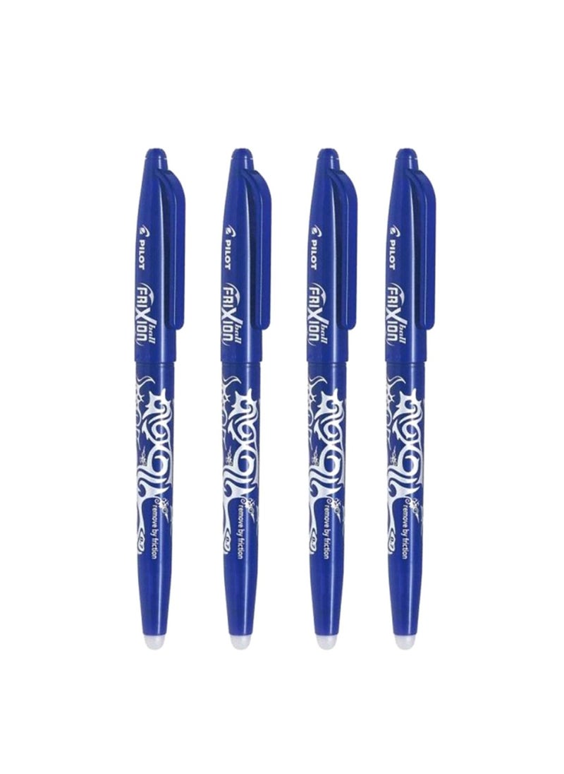 PILOT - 4-Piece Frixion Erasable Ball Pen 0.7mm Tip Blue Ink - Image 1