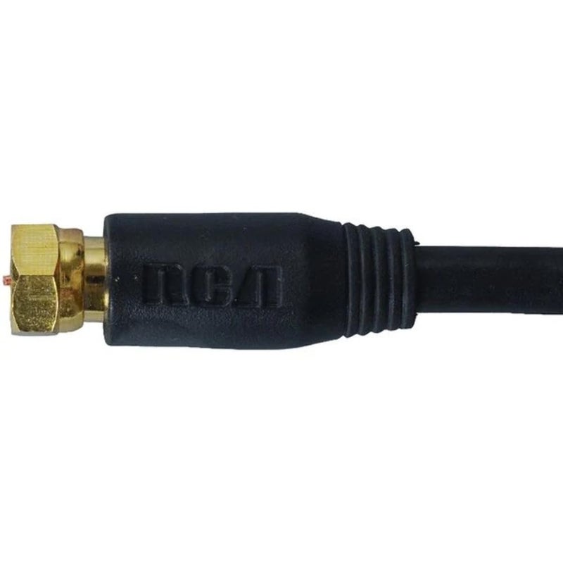 RCA RCAVH612R VH612R RG6 Coaxial Cable (12ft; Black) - Image 4