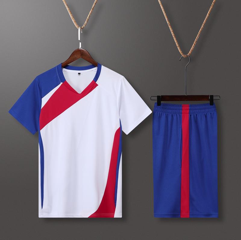 Generic New Volleyball Clothing Mens Short-sleeved Suit Volleyball Team Uniform Training Clothing Air Volleyball Clothing Womens Volleyball Jersey Competition Clothing 840 male White 