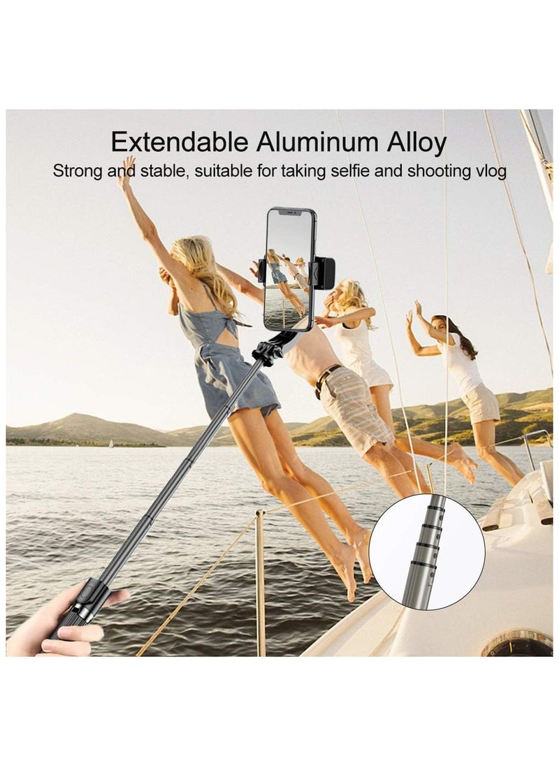 Arabest - Selfie Stick Gimbal Stabilizer, 360° Rotation Tripod with Wireless Remote, Portable Phone Holder, Auto Balance 1-Axis Gimbal for Smartphones Tiktok Vlog Youtuber Live Video Record - Image 1