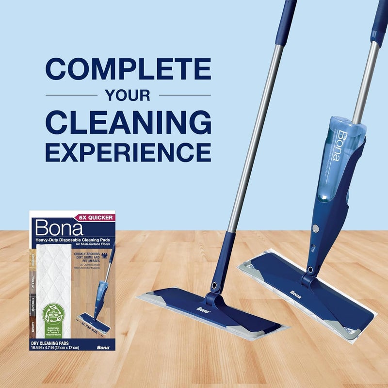 BONA Multi-Surface Floor Cleaning Pads - 18 Refills - Heavy-Duty, Disposable, Microfiber Pads for Easy Floor Cleaning - Image 4