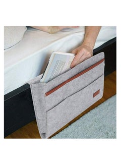KASTWAVE Felt Bedside Hanging Storage Bag, Anti-Slip Sofa Book Organizer, Home Newspaper Holder, Roomly Enough with One Main Pocket and 3 Small Pockets  - Image 3