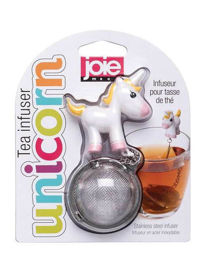 Unicorn Tea Infuser White/Silver 4x5x2inch