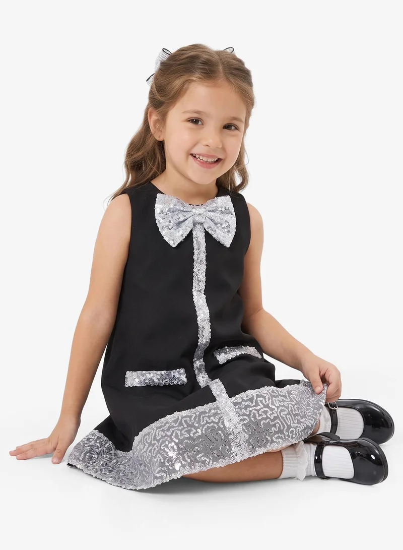 Little Golden Apple Little Sequin Detailed Dress