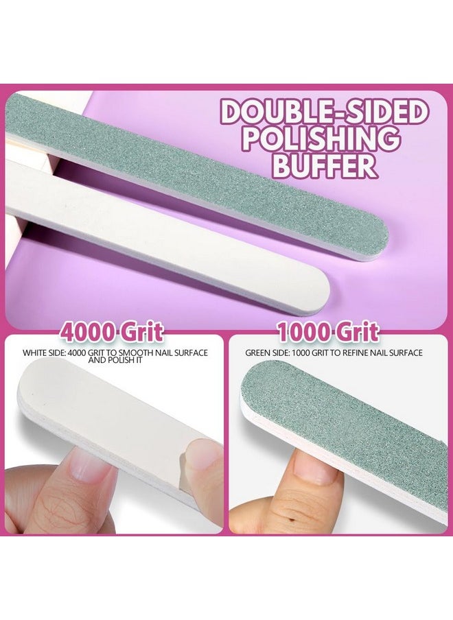 FANDAMEI FANDAMEI Nail Files and Buffers, 20PCS Professional Manicure Tools Kit. Rectangular Nail Buffer Block & 100/180 Grit Nail File, 7 Way Nail File & Nail Polishing Buffer. Nail Care Tool  - Image 5
