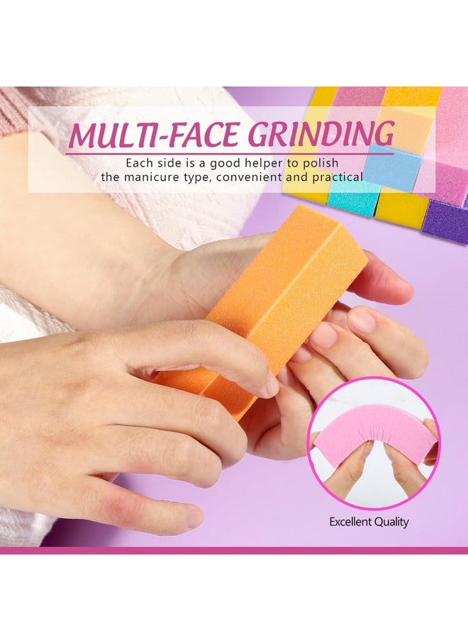 FANDAMEI FANDAMEI Nail Files and Buffers, 20PCS Professional Manicure Tools Kit. Rectangular Nail Buffer Block & 100/180 Grit Nail File, 7 Way Nail File & Nail Polishing Buffer. Nail Care Tool  - Image 3