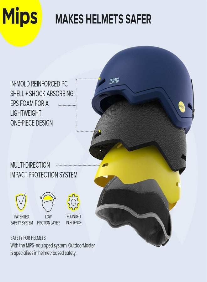 OutdoorMaster Diamond MIPS Ski Helmet - Snowboard Helmet for Men Women & Youth (Azure Blue, S) - Image 2