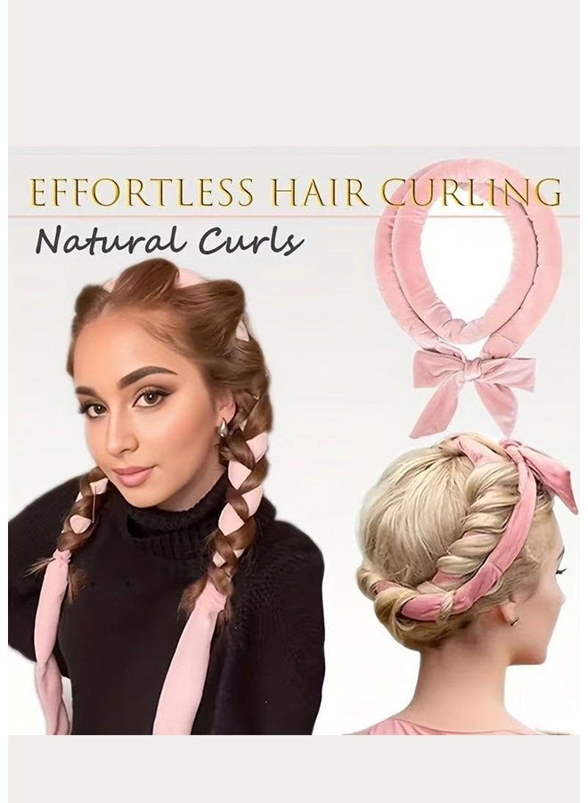 Lazy Girl No Heat Overnight Curler 5-Piece Big Waves Kit - With Scrunchie Sleep Cap Hair Clips - Image 4