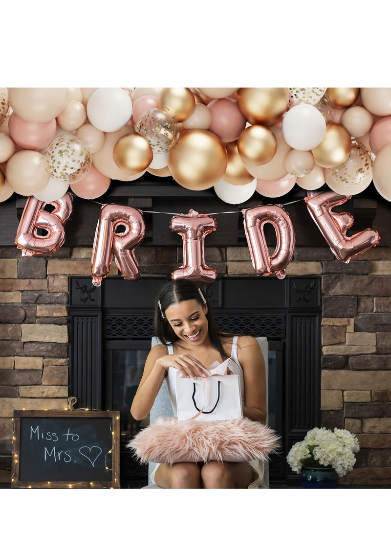 Excefore 101pcs Blush Balloons Garland Arch Kit, Retro Pink Macaron Orange Gold White Confetti Latex for Girl Baby Shower Garden Tea Party Birthday Wedding Decoration - Image 5