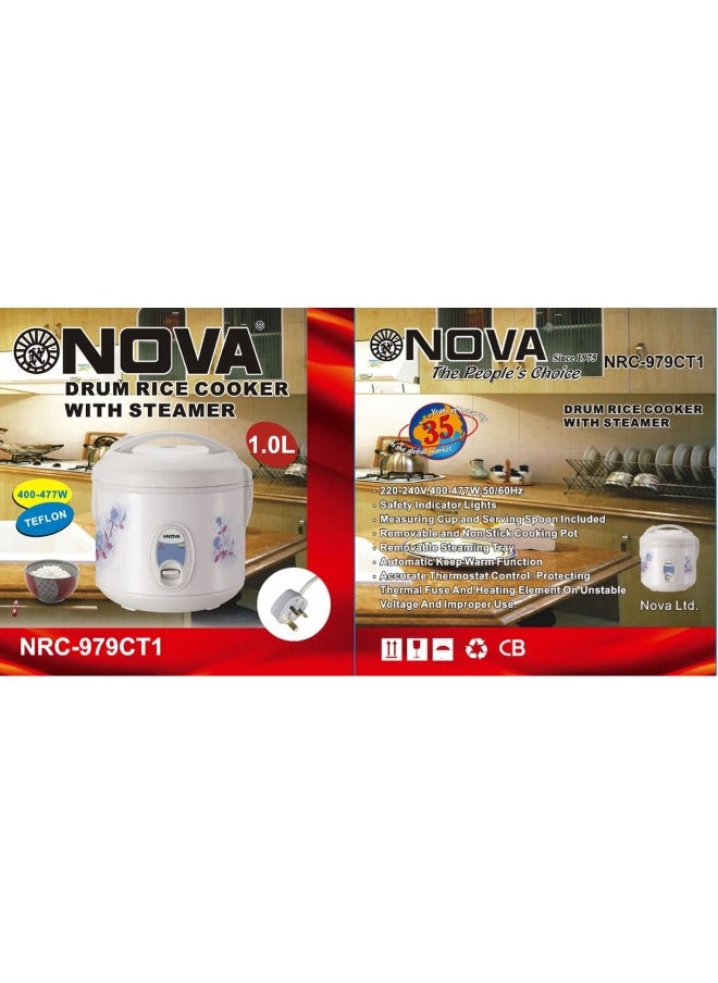 NOVA Rice Cooker With Steamer 1L NRC-979CT1 